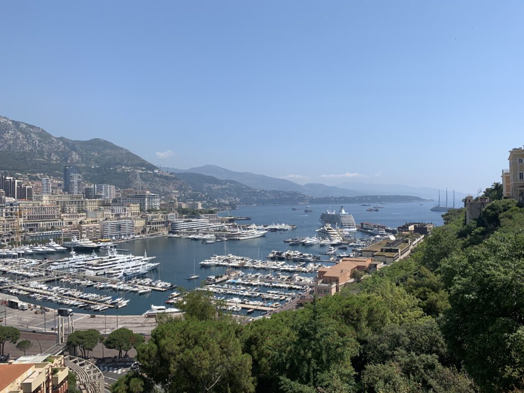 Blick auf den Hafen von Monaco