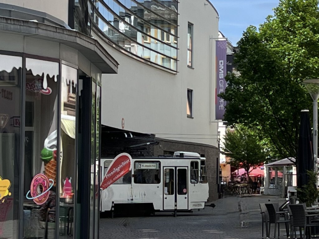 Straßenbahnunterführung in der Johannisstraße in Gera