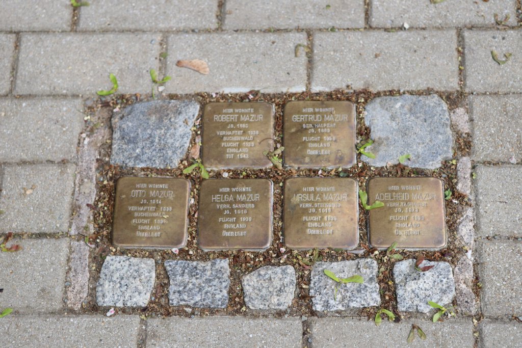 Stolpersteine der Familie Mazur in Gera