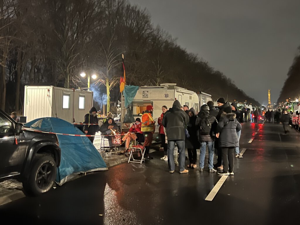 Bauernprotest am 14. Januar 2024 auf der Straße des 17. J