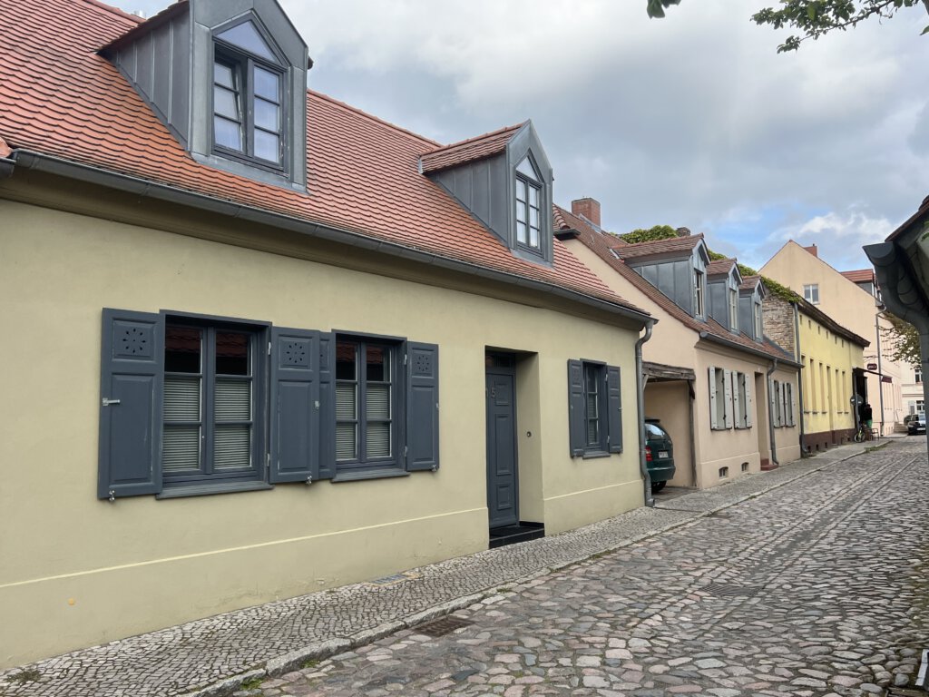 Historische Inselhäuser in der Michaelisstraße in Werder (Havel)