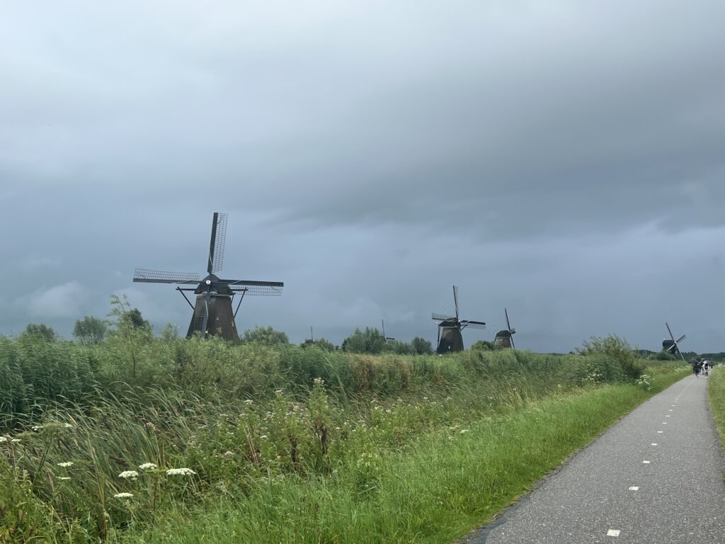 Kinderdijk: Die hölzernen Mühlen auf dem Overwaard-Polder