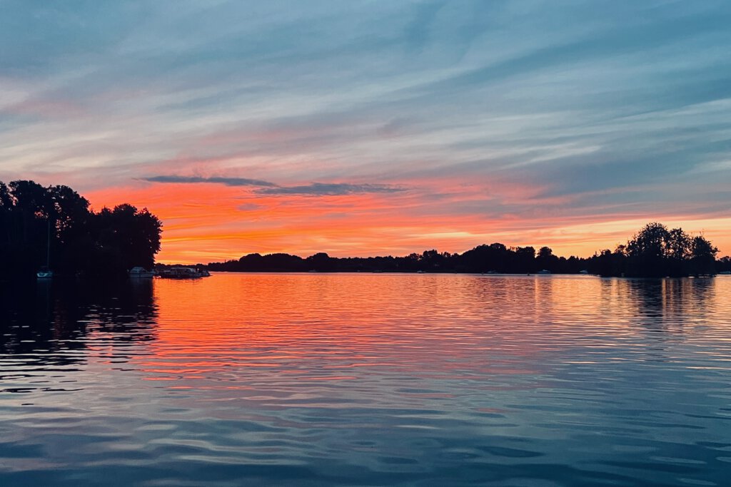 Sonnenuntergang über dem Glindower See